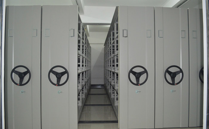 手動密集架正面圖 手動密集架正面圖